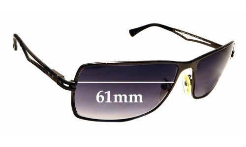 Sunglass Fix Replacement Lenses for Police S8766 Rush 3 - 61mm Wide 