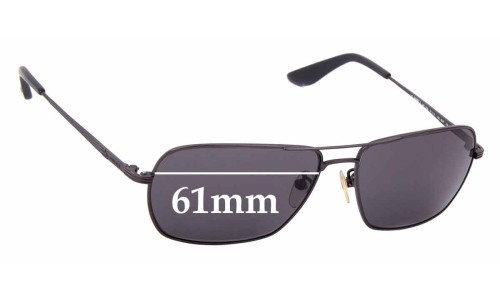 Sunglass Fix Replacement Lenses for Police Sunset 2 SPL-116G - 61mm Wide 