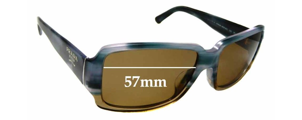 Sunglass Fix Replacement Lenses for Prada SPR32N-A - 57mm wide