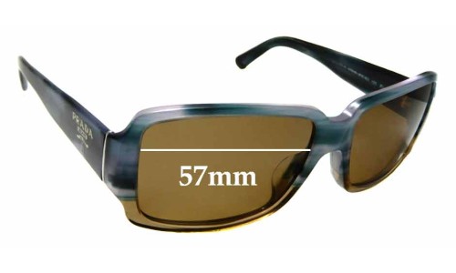 Sunglass Fix Replacement Lenses for Prada SPR32N-A - 57mm Wide 