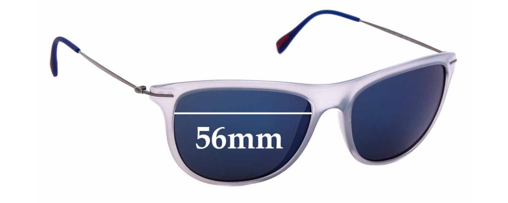Sunglass Fix Replacement Lenses for Prada SPS01P & PS01PS - 56mm Wide