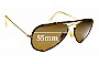 Sunglass Fix Replacement Lenses for Ray Ban RB3025-J-M Aviator - 55mm Wide 