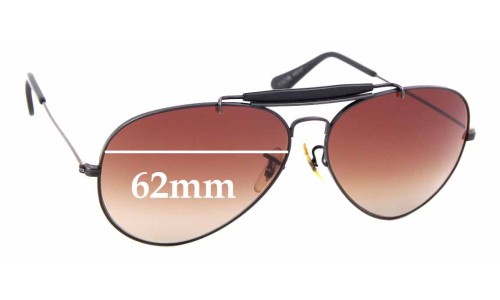Ray Ban B&L Outdoorsman Replacement Lenses 62mm wide 