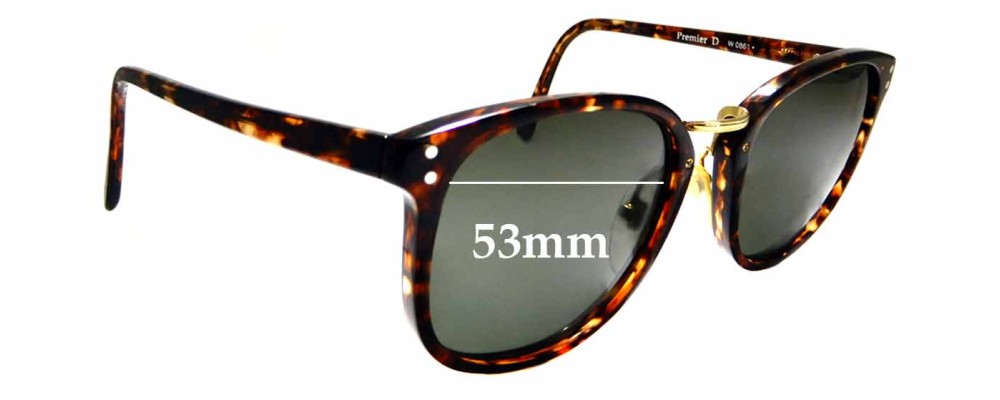 Sunglass Fix Replacement Lenses for Ray Ban B&L Premier D W0861 - 53mm Wide