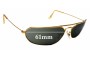Sunglass Fix Replacement Lenses for Ray Ban B&L W1959 - 61mm Wide 