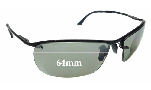 Sunglass Fix Replacement Lenses for Ray Ban RB3544 - 64mm Wide 