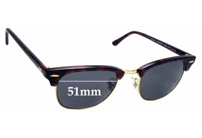 Ray Ban RB3016 W0366 Clubmaster Replacement Lenses 51mm wide 