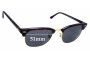 Sunglass Fix Replacement Lenses for Ray-Ban B&L Clubmaster WO366 - 51mm Wide 