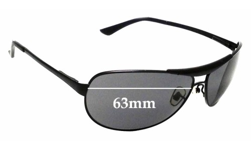 Ray Ban RB3324 Replacement Lenses 63mm wide 