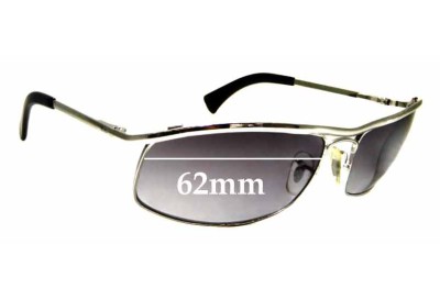 Ray Ban RB3339 Replacement Lenses 62mm wide 
