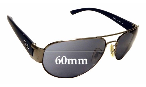 Sunglass Fix Replacement Lenses for Ray Ban RB3448 - 60mm Wide 