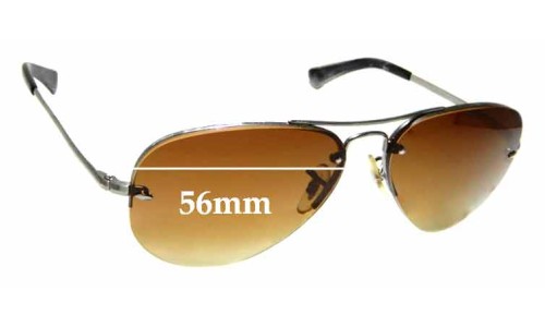 Sunglass Fix Replacement Lenses for Ray Ban RB3449 Aviator Larger than 1mm Nose Holes - 56mm Wide 