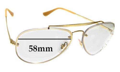 Sunglass Fix Replacement Lenses for Ray Ban RB3584-N - 58mm Wide 