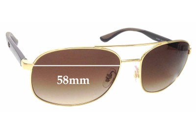 Ray Ban RB3593 Replacement Lenses 58mm wide 