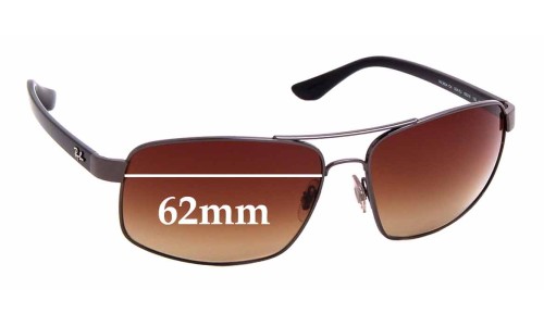 Sunglass Fix Replacement Lenses for Ray Ban RB3604 - 62mm Wide 