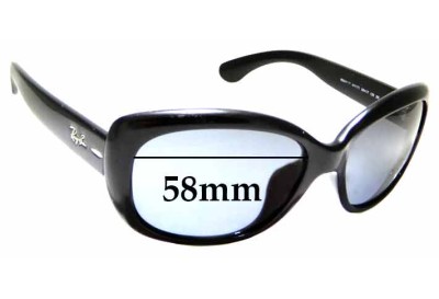 Ray Ban RB4101F Jackie Ohh (Low Bridge Fit) Replacement Lenses 58mm wide 