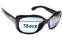 Sunglass Fix Replacement Lenses for Ray-Ban RB4101F Jackie Ohh (Low Bridge Fit) - 58mm Wide 
