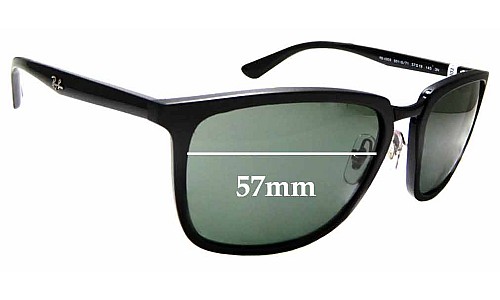 Sunglass Fix Replacement Lenses for Ray Ban RB4303 - 57mm Wide 