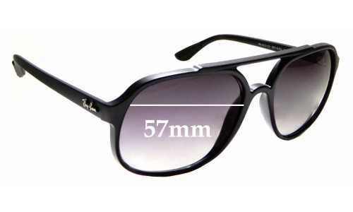 Sunglass Fix Replacement Lenses for Ray Ban RB4312 - 57mm Wide 