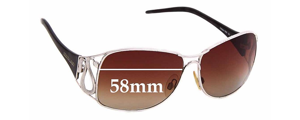 Sunglass Fix Replacement Lenses for Roberto Cavalli Calipso 190s  - 58mm Wide