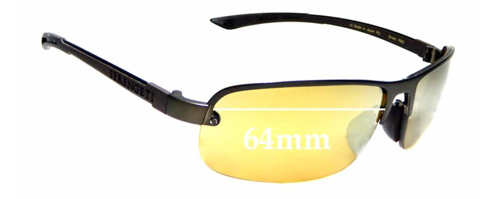 Sunglass Fix Replacement Lenses for Serengeti Strato - 64mm Wide
