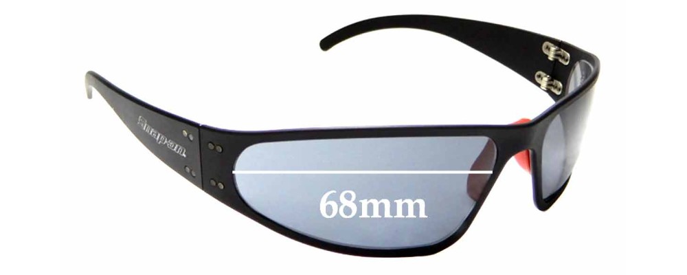 Sunglass Fix Replacement Lenses for Snap On Carb - 68mm Wide