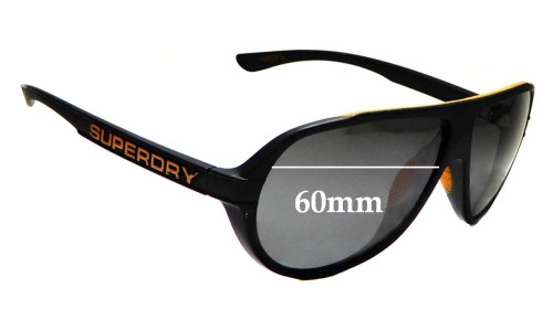 Sunglass Fix Replacement Lenses for Superdry Motor-X - 60mm Wide 