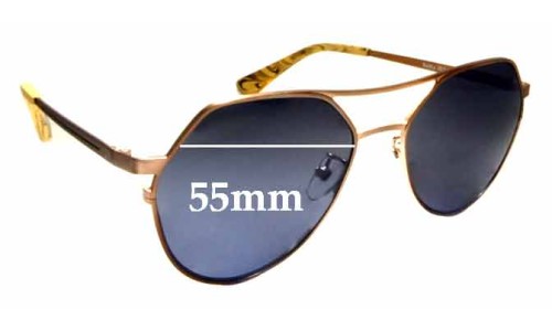 Sunglass Fix Lentilles de Remplacement pour Tabulae Eyewear  Bendis - 55mm Wide 