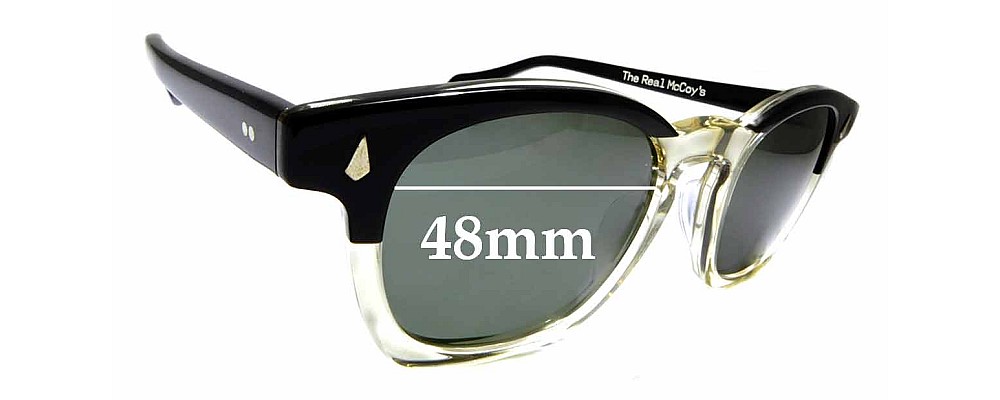 Sunglass Fix Replacement Lenses for The Real McCoy's Wellington - 48mm Wide