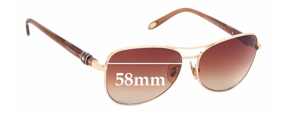 Sunglass Fix Replacement Lenses for Tiffany & Co TF 3036-B - 58mm Wide