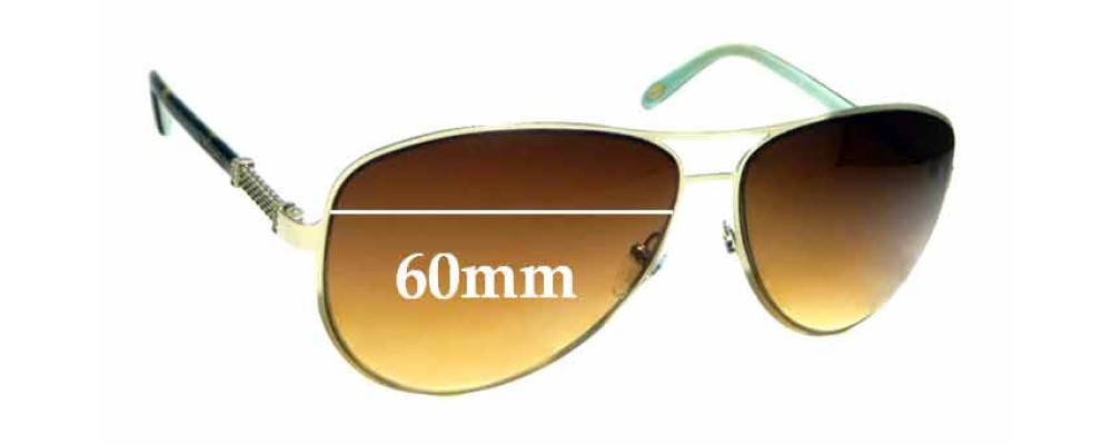 Sunglass Fix Replacement Lenses for Tiffany & Co TF 3048-B - 60mm Wide
