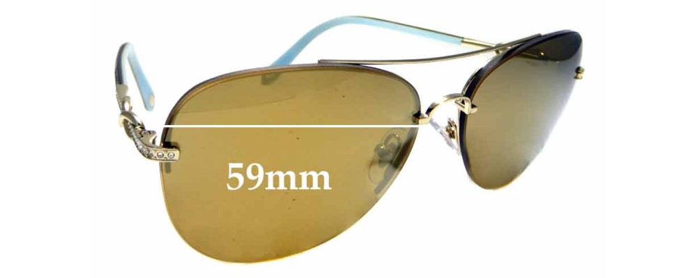 Sunglass Fix Replacement Lenses for Tiffany & Co TF 3054-B - 59mm Wide