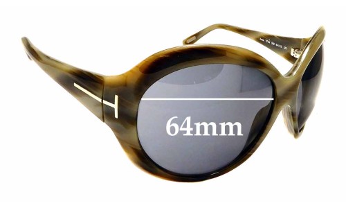 Sunglass Fix Replacement Lenses for Tom Ford Anna TF64 - 64mm Wide 