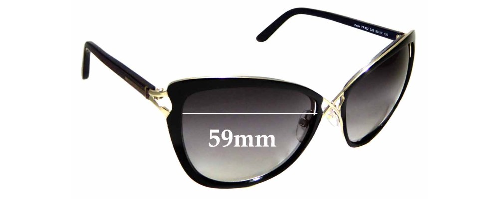 Sunglass Fix Replacement Lenses for Tom Ford Celia TF322 - 59mm Wide
