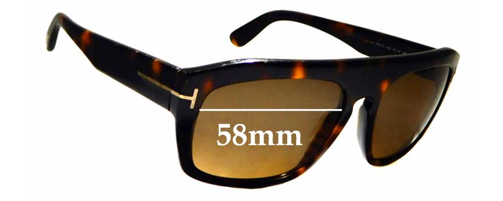 Sunglass Fix Replacement Lenses for Tom Ford Conrad TF470 - 58mm Wide