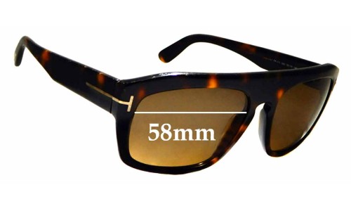 Sunglass Fix Replacement Lenses for Tom Ford Conrad TF470 - 58mm Wide 
