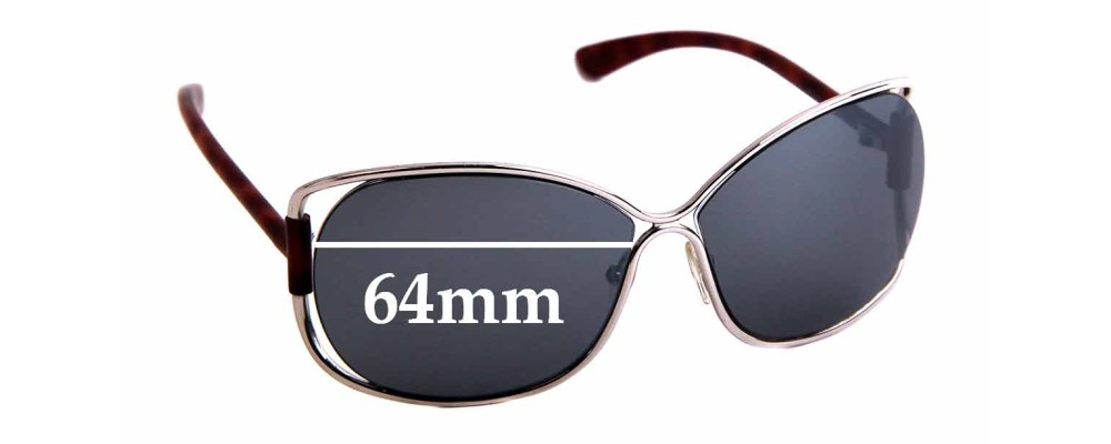 Sunglass Fix Replacement Lenses for Tom Ford Eugenia TF156 - 64mm Wide