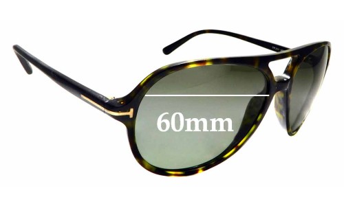 Sunglass Fix Replacement Lenses for Tom Ford Jared TF331 - 60mm Wide 