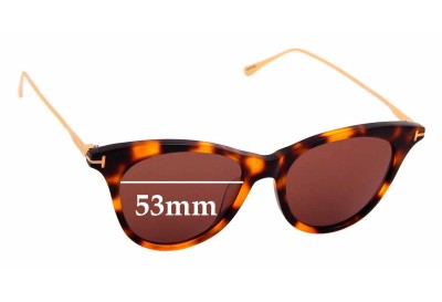 Sunglass Fix Replacement Lenses for Tom Ford Micaela FT 0662/S - 53mm wide 