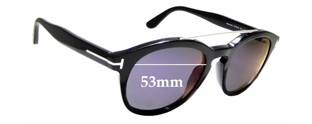 Sunglass Fix Replacement Lenses for Tom Ford Newman TF515 - 53mm Wide