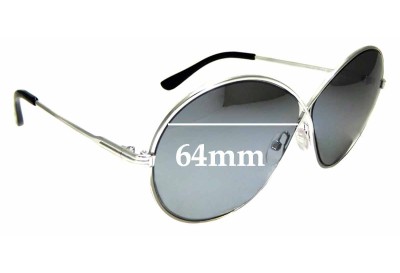 Sunglass Fix Replacement Lenses for Tom Ford Rania-02 TF564 - 64mm Wide 