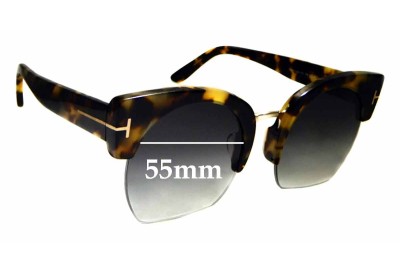 Sunglass Fix Replacement Lenses for Tom Ford Savannah-02 TF 552-F - 55mm Wide 