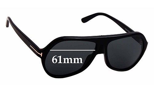 Sunglass Fix Replacement Lenses for Tom Ford TF732  - 61mm Wide 