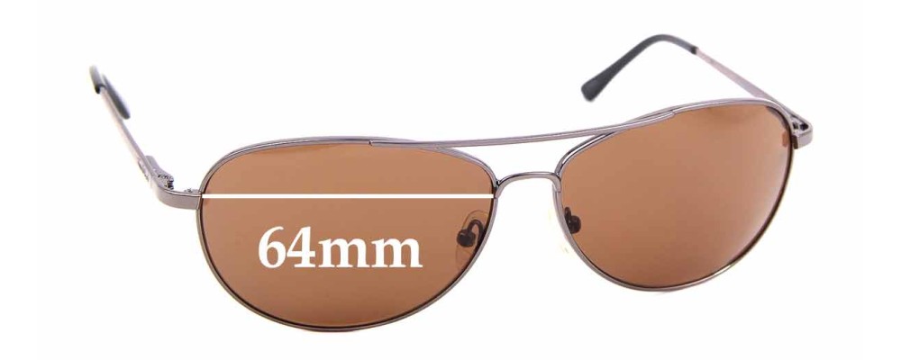 Sunglass Fix Replacement Lenses for Tropic Winds Pelican Cay TW002M - 64mm Wide