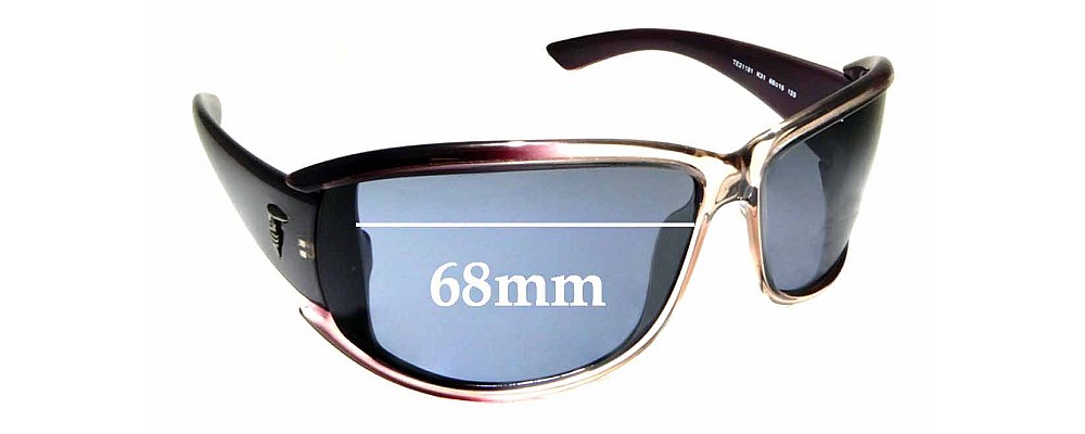 Sunglass Fix Replacement Lenses for Trussardi TE21181 - 68mm Wide