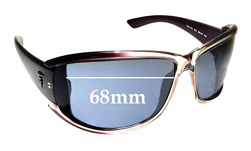 Sunglass Fix Replacement Lenses for Trussardi TE21181  - 68mm Wide 