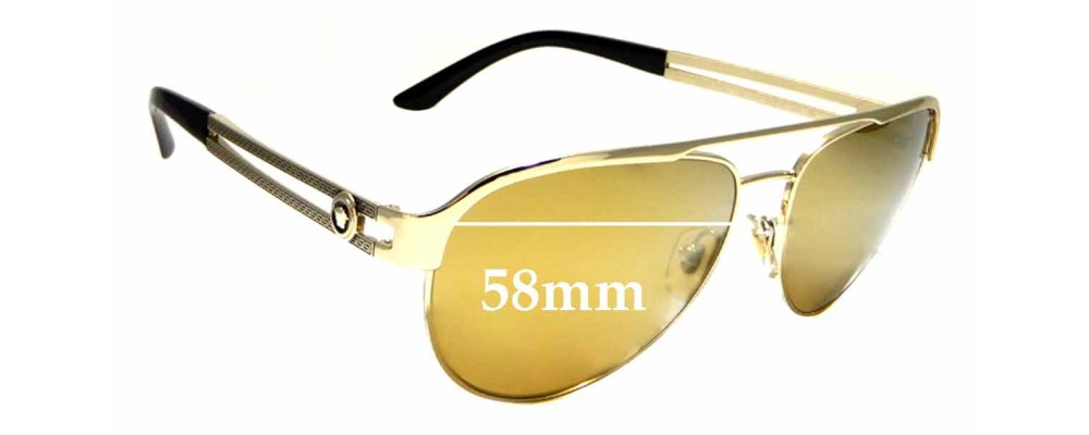 Sunglass Fix Replacement Lenses for Versace MOD 2165 - 58mm Wide
