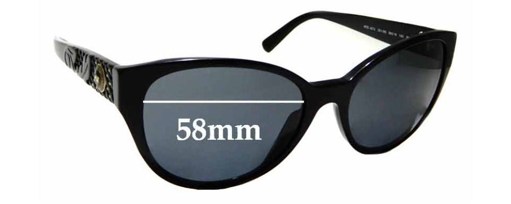 Sunglass Fix Replacement Lenses for Versace MOD 4272 - 58mm Wide