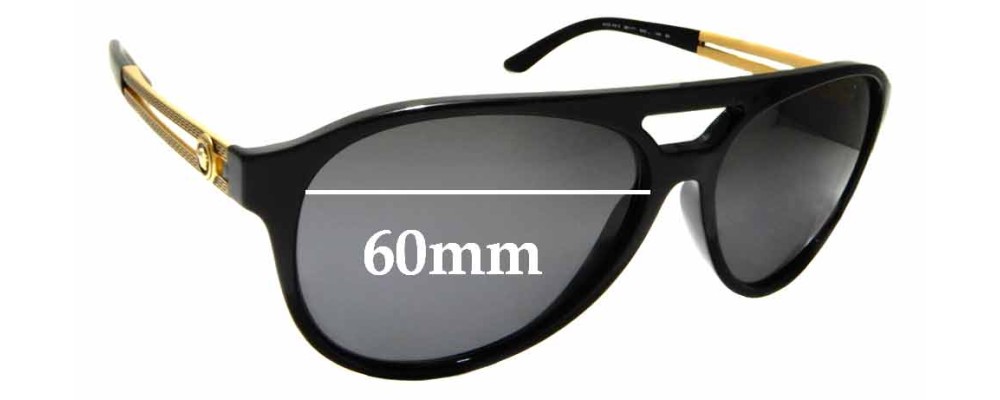 Sunglass Fix Replacement Lenses for Versace MOD 4312 - 60mm Wide