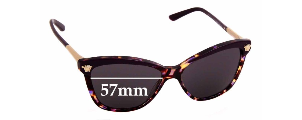 Sunglass Fix Replacement Lenses for Versace MOD 4313 - 57mm Wide